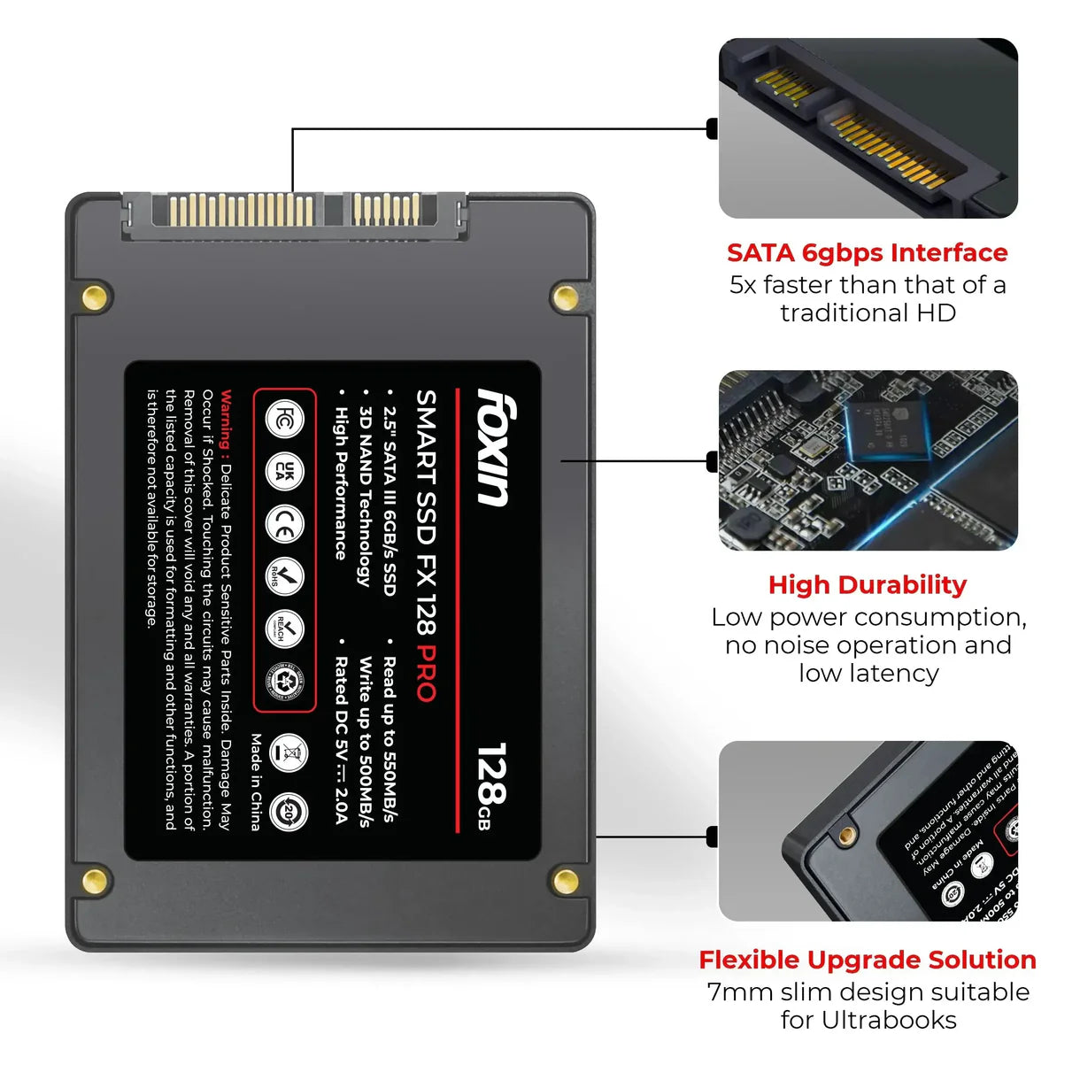SATA SSD 256 GB Pro Read Speed: 550MB/s | Write Speed: 500MB/s | 2.5 Inch SATA III