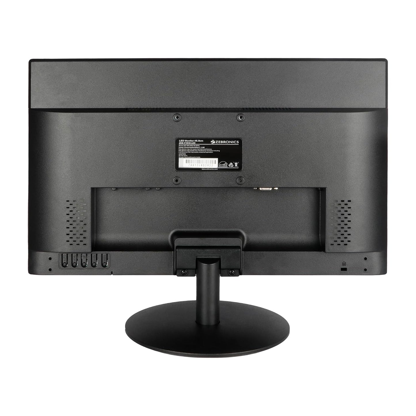 ZEBRONICS Zeb-V19Hd 18.5 Inch (46.99 Cm) Led Monitor with Supporting Hdmi, Vga Input, Hd 1366 X 768 Pixels, 16.7M Colors, Glossy Panel, Slim Design & Wall Mountable, Black